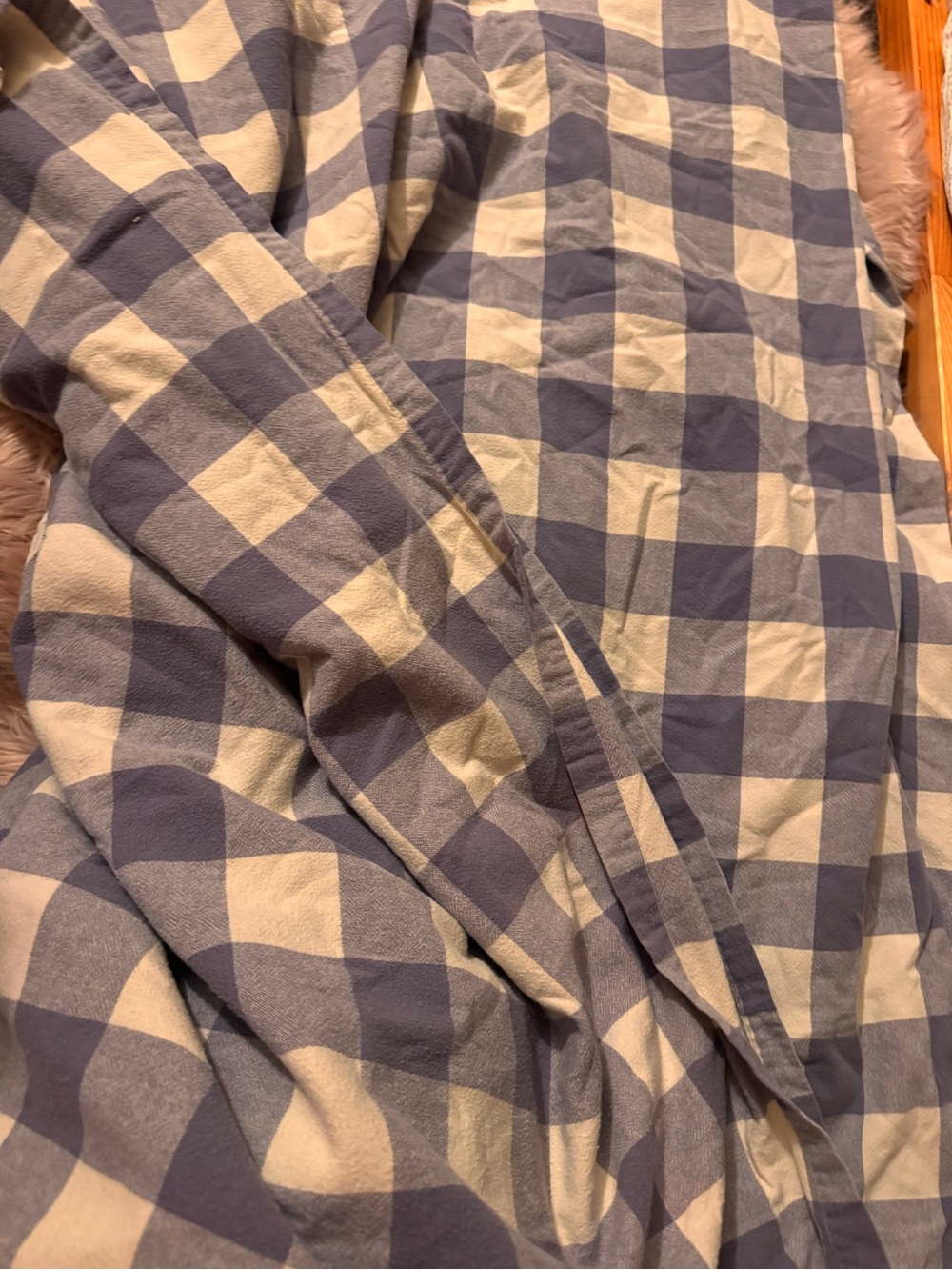 L.L. Bean Ultrasoft Comfort Flannel queen sheets 3 pc lilac purple combo - Picture 3 of 12